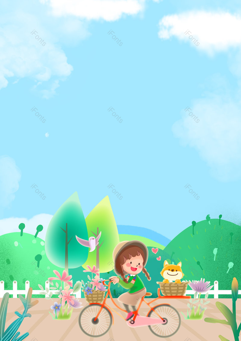 小清新欢乐六一卡通儿童节日背景,插画/手绘图,插画/手绘图库,插画/手绘图下载,插画/手绘